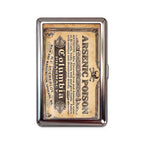 Arsenic Apothecary tin cardholder wallet with vintage pharmacy arsenic poison label design
