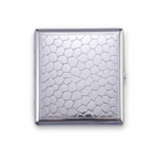 Bad Luck chrome cardholder wallet with cracked broken-mirror mosaic engraving