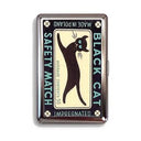 Black Cat Match Tin Cardholder Wallet